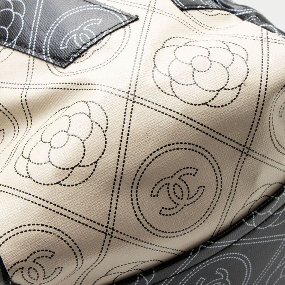 Chanel Coated Canvas Camellia Large Shopping Tote - Picture 9 of 14